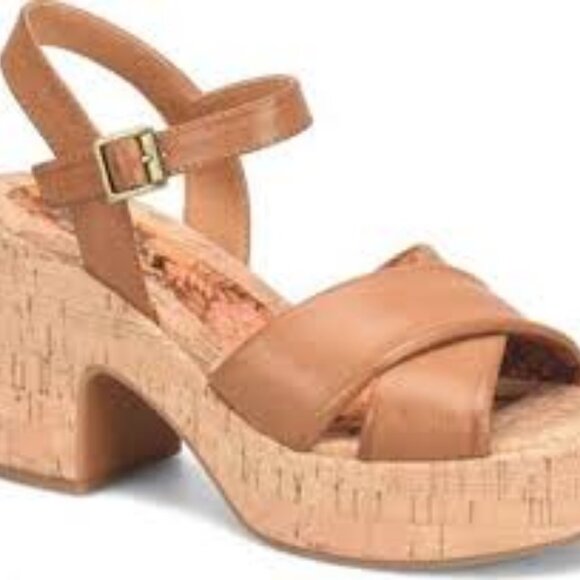 KORKS  Calda Cork Platform Sandal, Light Tan  Size Women 11 NIB - Picture 1 of 2